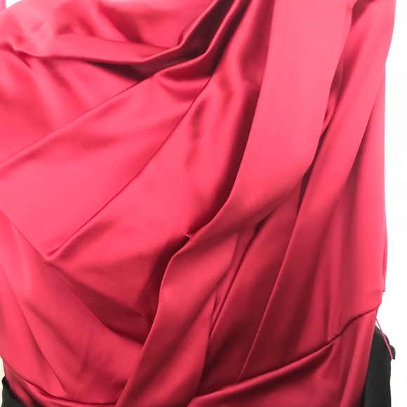 White House Black Market Cranberry Strapless Satin - Picture 4 of 5
